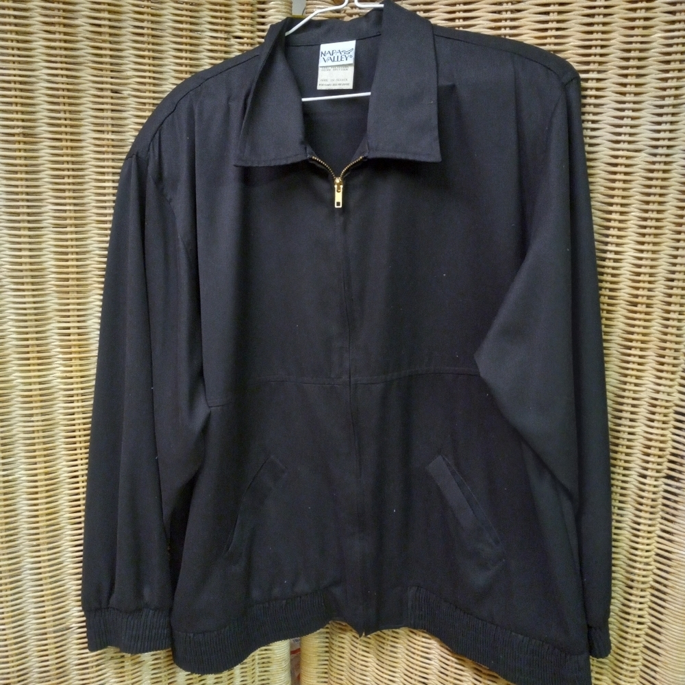 NAPA Valley Jacket Lightweight Full Zipper Pockets Navy Blue Size L/50